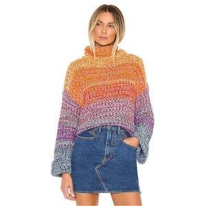 525 America NWT Rainbow Marled Knit Sweater
